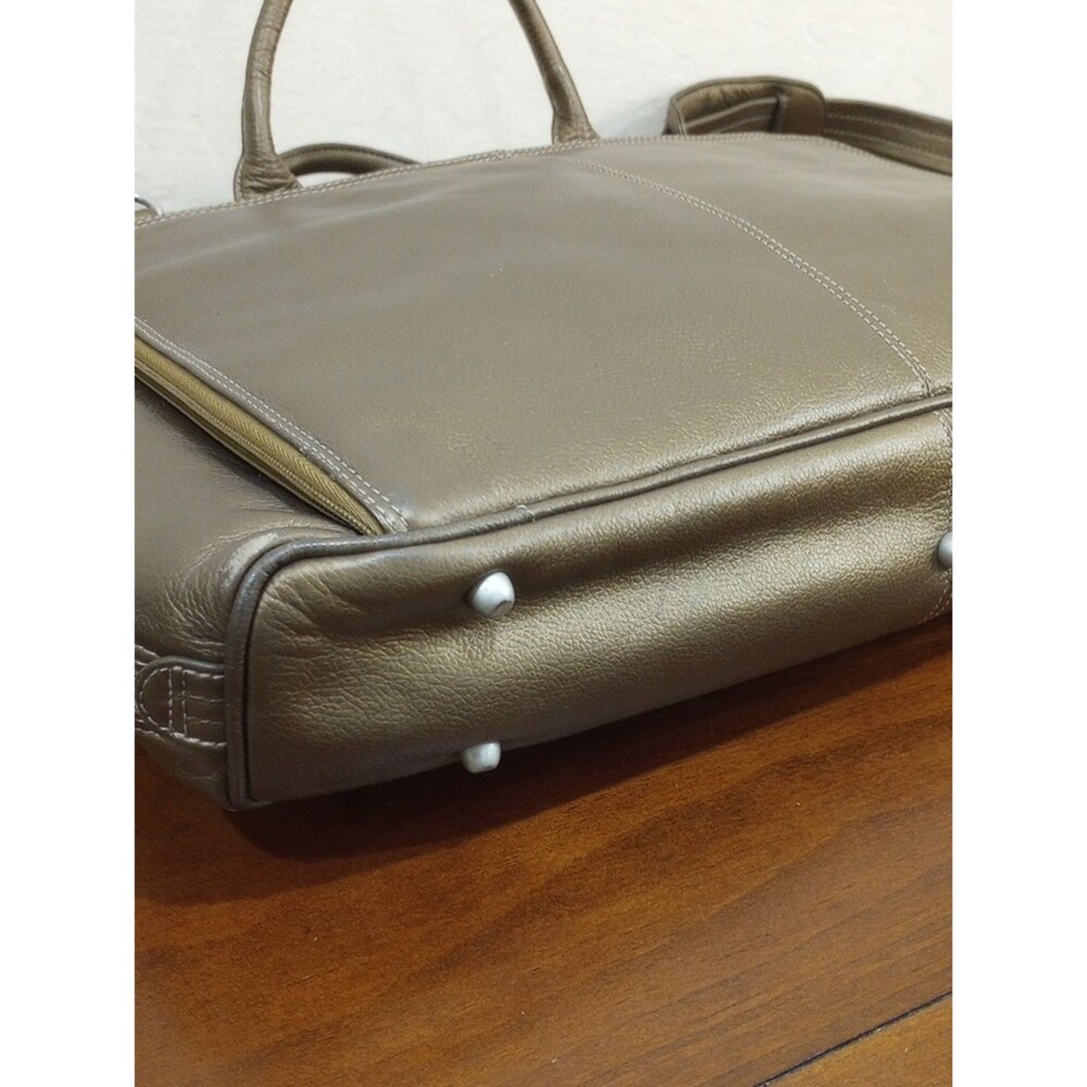 Barneys New York Bronze Leather Briefcase - Vintage! - Picture 8 of 13